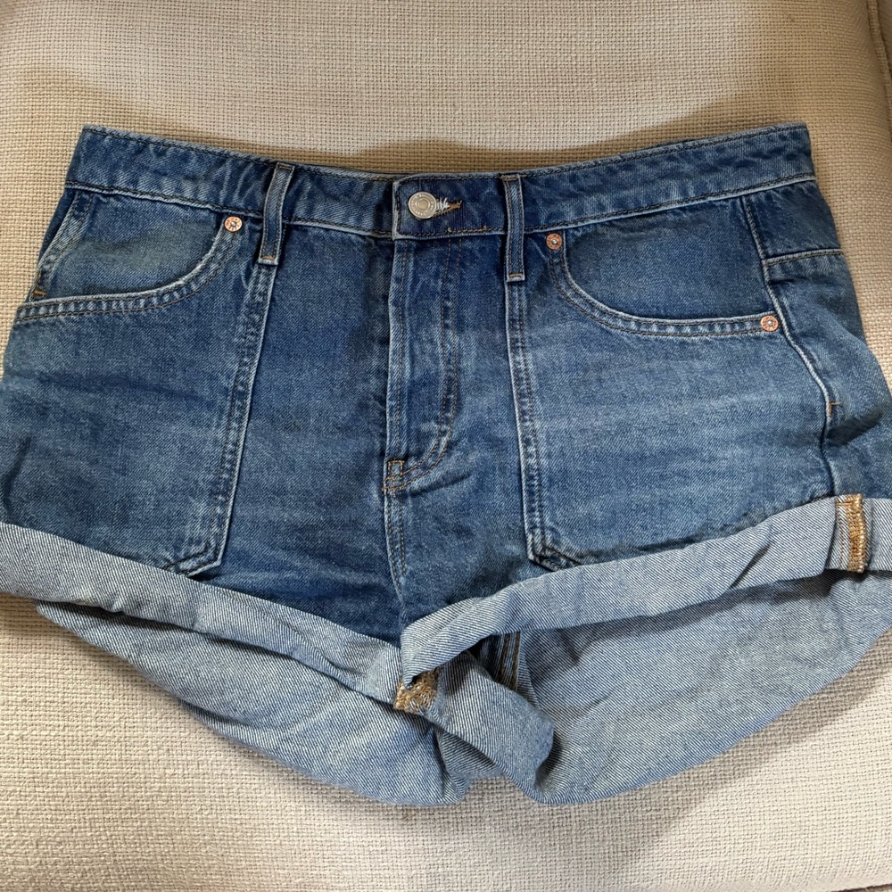 We The Free Blue Jean Shorts